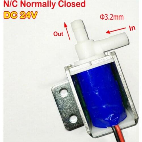 Mini Micro Solenoid Valve DC 24V Micro Electric Solenoid Valve Mini N/C Normally Closed Water Air Gas Valve Discouraged