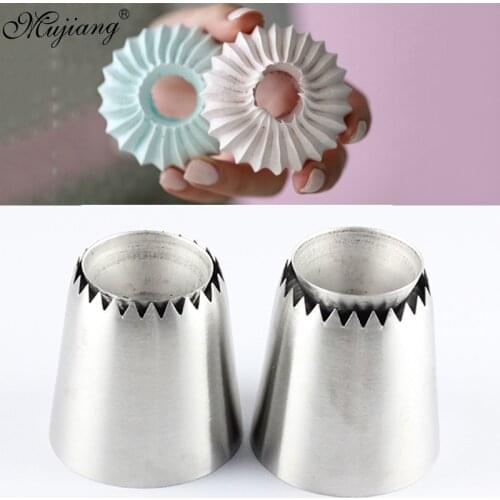 Mujiang Cookie Biscuit Ice Cream Pastry Tips Cake Mold Cake Decorating Tools Icing Piping Nozzles Confectionery Dessert Baking