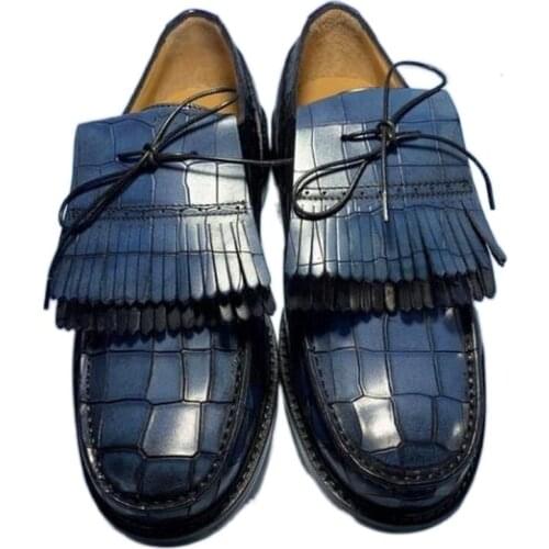High Quality Men Shoes Pu Leather Lace-up Round Toe Tassel Designer Luxury Hot Sell Fashion Loafers Classic Casual Dress HL321