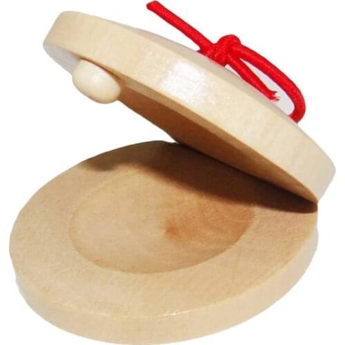 Learning & Education, Wooden Castanet Clapper Percussion Musical Instrument Education Kids Toy Gift - Wood Color