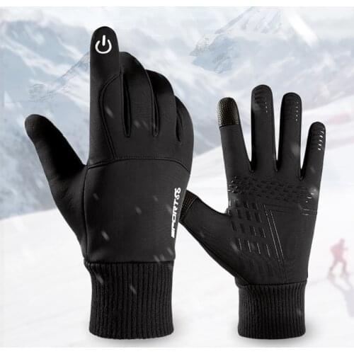 Winter Outdoor Sports Running Glove Warm Touch Screen Gym Fitness Full Finger Gloves For Men Women Gloves