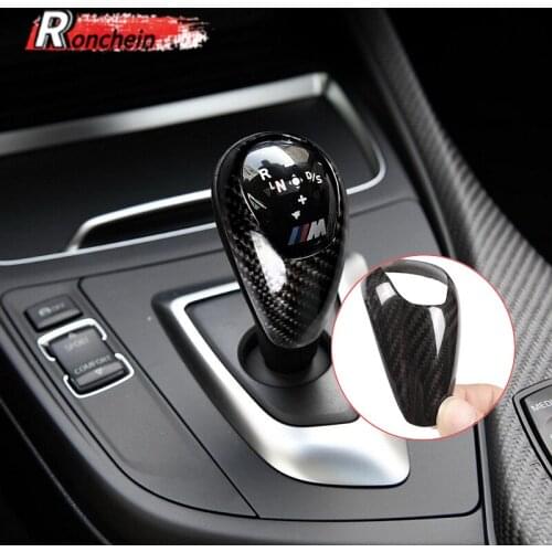 RONCHEIN Carbon Fiber Gearshift Hand Cover Controller Trim Replacement for BMW M2 M3 M4 F80 F82 F83 X5M X6M Interior Accessories