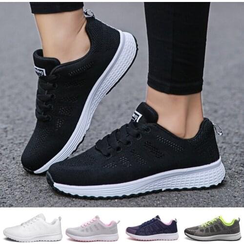 SUOVEKGO Couple Sports Shoes Women Walking Shoes Breathable Casual Sneakers Outdoor Lightweight Trainers Size 35-44