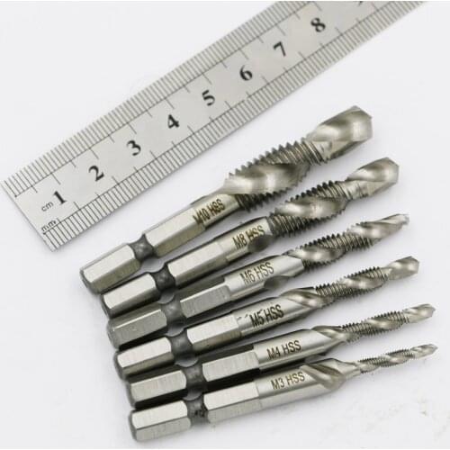 Drill Bits Hss Tap Countersink Deburr Set Metric Combination Bit M3 M4 M5 M6 M8 M10 High Speed Steel
