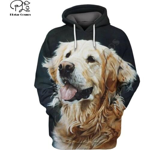 Golden Retriever 3d Printed Unisex hoodies hip hop Fashion Hooded Sweatshirt zip hoodies men for women drop shipping