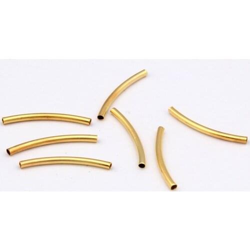 Yage 2*25mm 200pcs Gold Iron Copper Tube Spacer For Jewelry Making DIY Bracelet Jewelry Findings