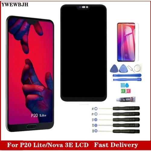 For Hua wei P20 Lite Screen Replacement LCD Display Touch Screen Digitizer Assembly For HUA WEIP20 Lite Nova 3e ANE-LX2 ANE-L22