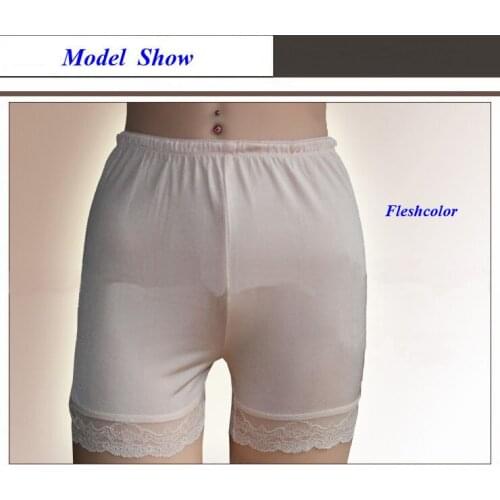 100% silk knitted female leggings,pure silk women legging,100% natural silk knitted lace boxers women