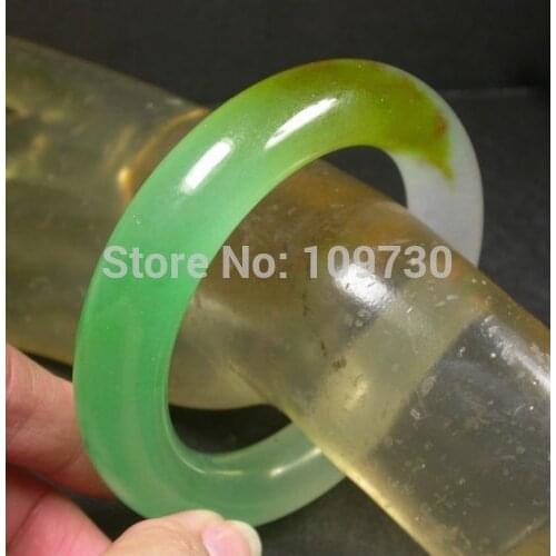 001490 CHINESE Icy JADE Round Circle Bangle Bracelet 56 mm (A0502)