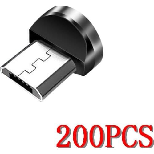 200Pcs Round Metal Magnetic Cable plug Adapter Type C/Micro USB/8 pin Fast Charging Android Cord Phone Dust plug Charger Plug U2