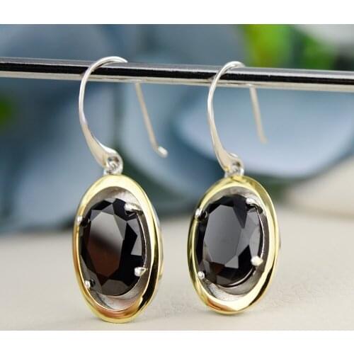 2018 Special Offer Real Brinco S925 Plated Agate Pendant Earrings Fashion Female Temperament Contracted Joker Adorn Article