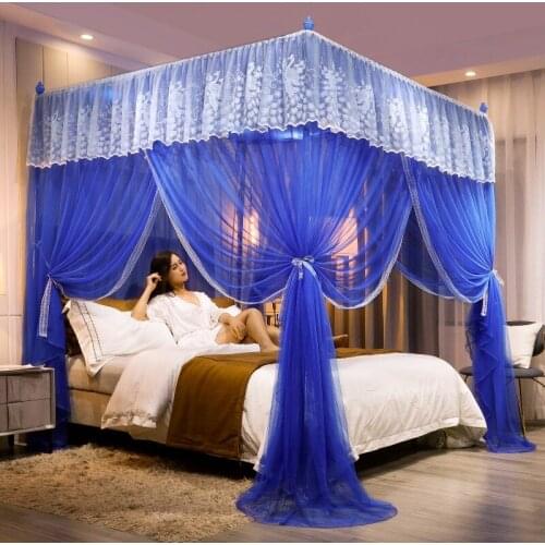 2021 new floor type three door Princess mosquito net 1.2/1.5/1.8m super large space palace mosquito net