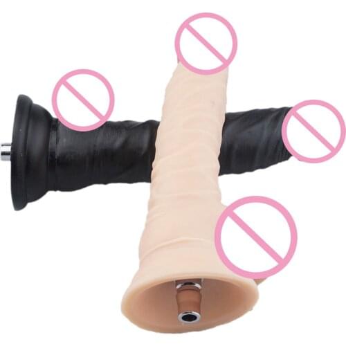 21*5CM FREDORCH 21*15CM Silicone Dildo Insertable 4CM Diameter Flesh Penis Quick air Connector For Sex Machine