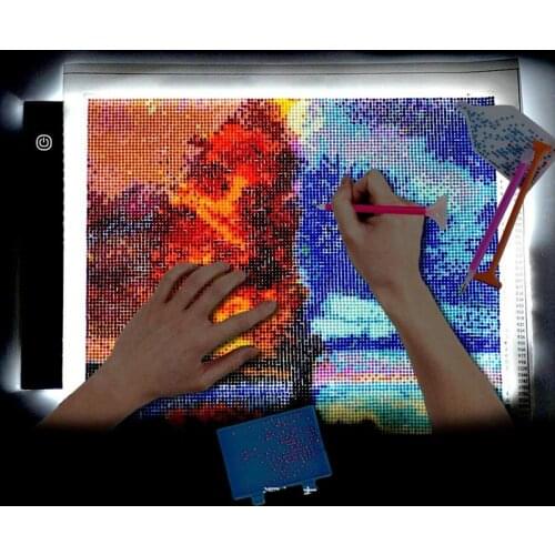A4 drawing graphics tablet box LED light pad plate diamond painting accessories tool kit A5 LED lamp pad Copy Art StenciL