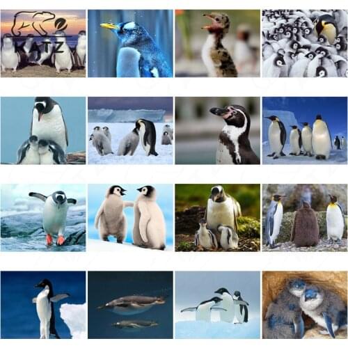 Playful Penguin Diamond Painting Art Handmade Diy Home Decoration Modern Animal Pictures Diamond Embroidery and Jewelry Cross