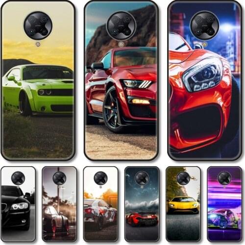 Sports car Phone Case For xiaomi Poco M2 M3 C3 X3 F2 F3 Lite NFC Pro Anime Black Cover Silicone Back Pretty tpu