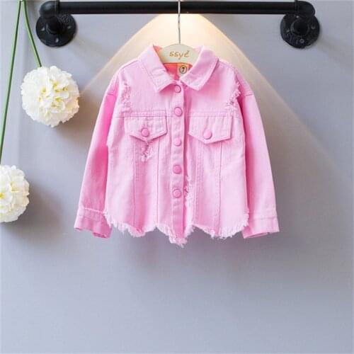 Colorful Childhood Denim Jackets For Girls