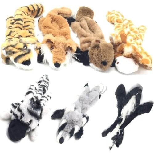 Pets Dogs Pet Cute Pet Dog Cat Plush Toy Squeak Toy Sound Dog Toys Funny Fleece Durability Chew Molar Toy Fit All Pets Tiger Fox