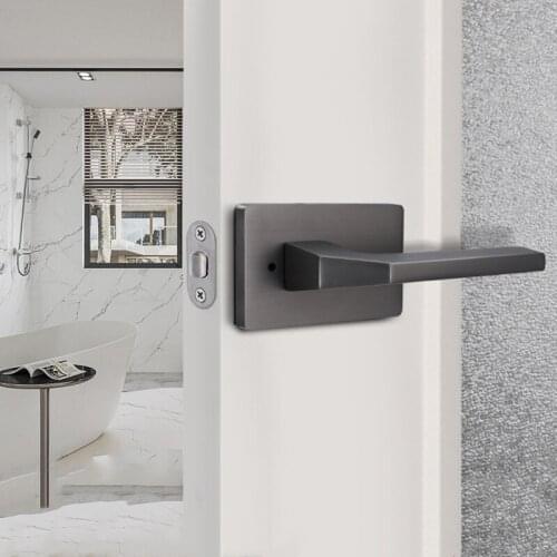 Zinc Alloy bathroom door handle without Key Solid Single tongue wooden door lock home bedroom hotel Gate Hardware Accessories
