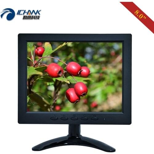 ZB080JN-7052/8" inch 1024x768 LCD Screen Plastic Shell Small Instruments Microscope Medical Endoscope PC Monitor with AV BNC VGA