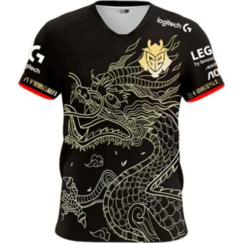 G2 E-sports Team LOL DOTA CSGO Game Event Mens T-shirt Can Be Customized ID Flag Harajuku Fashion Breathable Oversized T-shirt