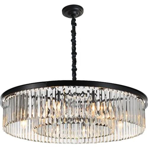Postmodern crystal chandelier luxury villa lLED transparent crystal pendant lamp modern restaurant bedroom lighting fixture DHL
