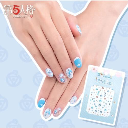 Game Identity V Emily Dyer Eli Clark Seer Aesop Carl Joseph Anime Cosplay Nail Stickers Patch Girls Cute Birthday Xmas Prop Gift