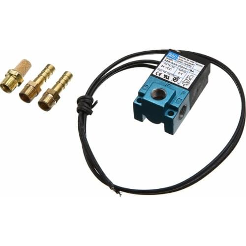 Mayitr 1pc DC 24V 5.4W MAC ECU 3 Port Electronic Boost Control Solenoid Valve 35A-AAA-DDAA-1BA With 3pcs Brass Fittings Kits