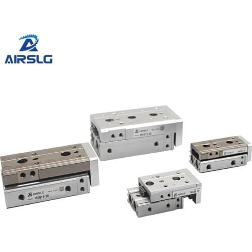MXS MXQ bore 6 8mm SMC type Air Slide Table dual rod Rail slide air pneumatic cylinder stroke10 20 30 40 50 75mm Built-in magnet