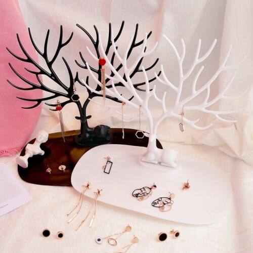 Deer Jewelry Cases Display Earrings Necklace Ring Pendant Bracelet Stand Tray Tree Storage Racks Organizer Jewelry Holder