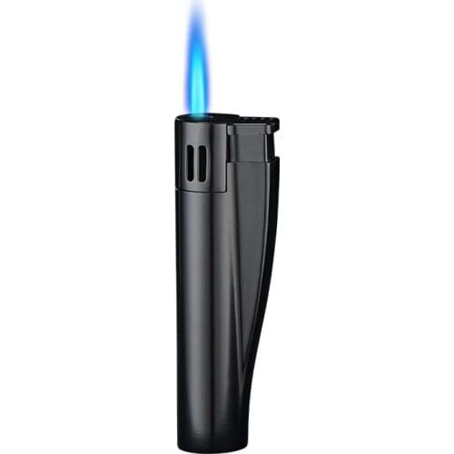 Premium Compact Portable Blue Flame Metal Butane Gas Lighter For Cigarettegift Stainless Steel