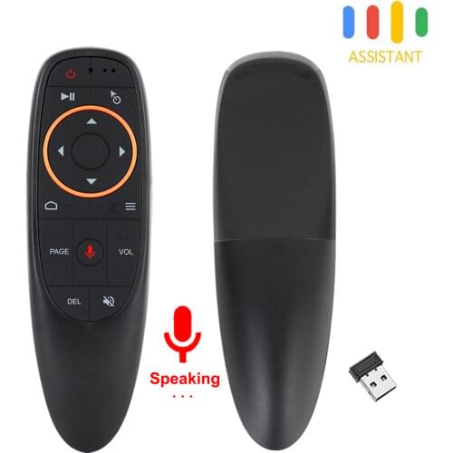 G10 Air Mouse PRO Voice Control with 2.4G USB Receiver Gyro Sensing Mini Wireless Smart Remote for Android TV BOX X96mini VS G20