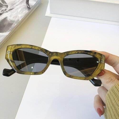 Small Frame Sunglasses Women Fashion Cat Eye Sun Glasses Men Retro Brand Design Wild Street Eyewear Uv400 2021 Trend