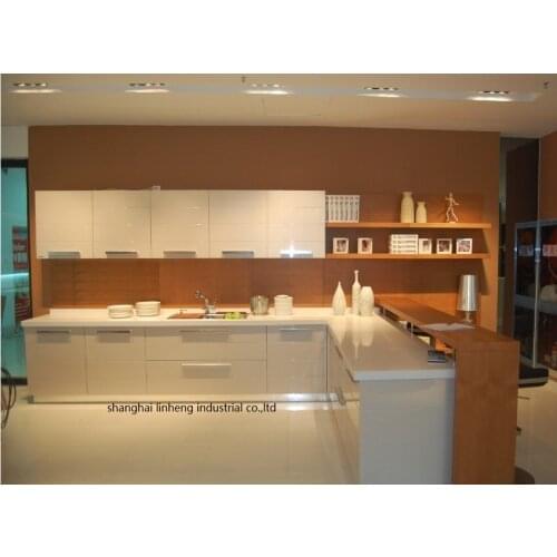 High gloss/lacquer kitchen cabinet mordern(LH-LA044)