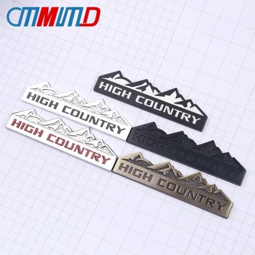 Car Styling 3D Metal Refitting HIGH COUNTRY Snow Mountain Trail Rated Sticker Badge for Chevrolet JEEP Wrangler Cherokee