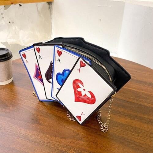 Crossbody Bags For Women 2021 Version Creative Funny Messenger Bag Playing Cards Shape Funny Packing Cubes Shoulder Bag