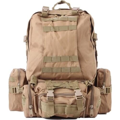 4 In 1Tactical Backpack 50L MOLLE Military Army Rucksack Backpack Men Outdoor Sports Bag For Travel Camping Hiking