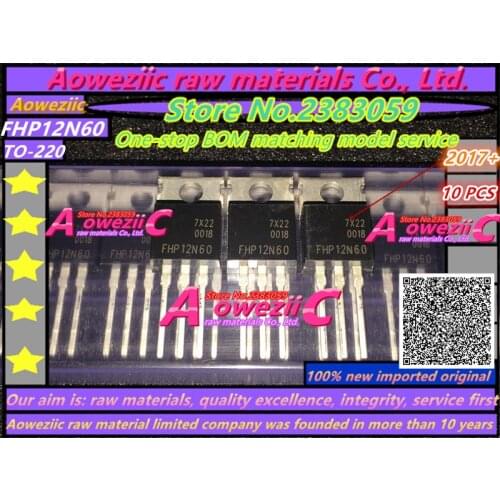 Aoweziic 2017+ 100% new imported original FHP12N60TU FHP12N60 TO-220 trench field effect transistor 12A 600V