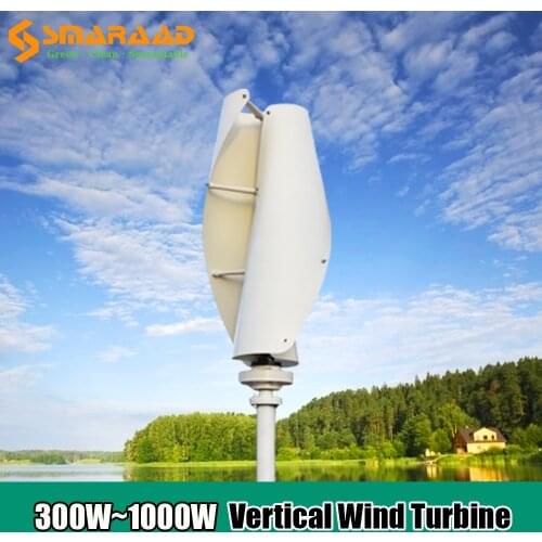 New Energy Windmill 300W 400W 600W 1000W 12v 24v 48v Vertical Wind Turbine Generator High Efficiency Low RPM With Controller