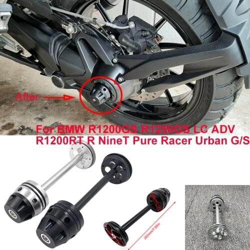 CNC POM Slider Stand Axle Fork Rear Wheel Falling Protection for BMW R1250GS R 1200 GS RT R RS GSA LC ADV K1200 K1300 R nineT