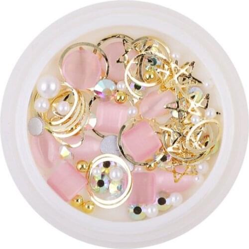 1Box 3D Crystal Stones Nail Art DIY Opal Rhinestones Jewelry Gems Mix Nail Art Decoration Glitter Fashion Women Manicure Decora