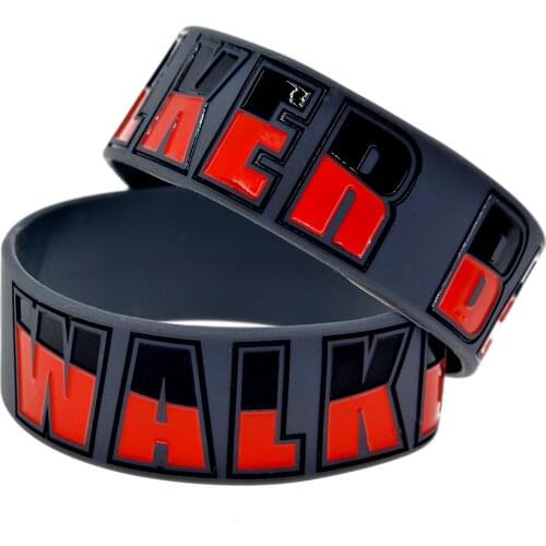 1PC The Walker BAIT Silicone Bracelet 1 Inch Wide Grey Color