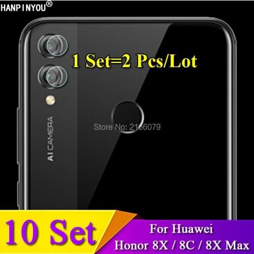 10 Sets/Lot For Huawei Honor 8X / 8C / 8X Max Rear Camera Lens Protective Protector Cover Soft Tempered Glass Film Guard