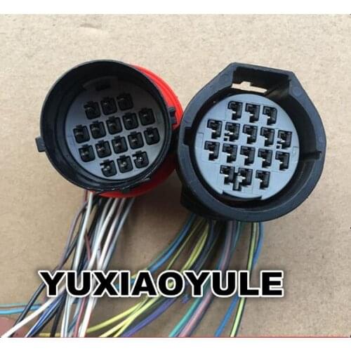16 Pin/Way Male Female Headlight Connector Plug Wire Cable Pigtail For Land Rover Discovery 3 4 Jaguar Range Rover Freelander 2