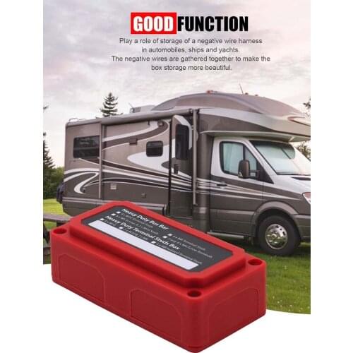 300A 48VBus Bar Box High Bus Bar and Cover Ground Distribution Block Kit Car Truck Boat Marine Power Distribution Terminal Block