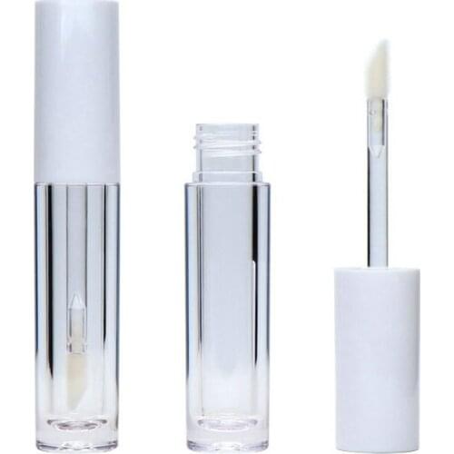 4.1ml White Clear Lip Gloss Wand Tubes DIY Mini Liquid Lipstick Tubes Empty Refillable Vials Sample Cosmetic Packaging Container