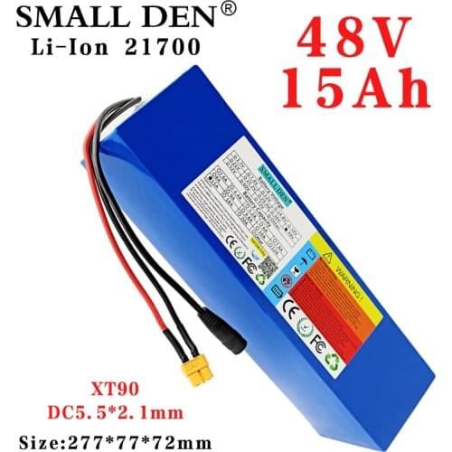 48V 15Ah 21700 lithium battery pack 13S3P 15000mAh 500-800W High power 54.2V Bike conversion kit Scooter Ebike battery 20A BMS