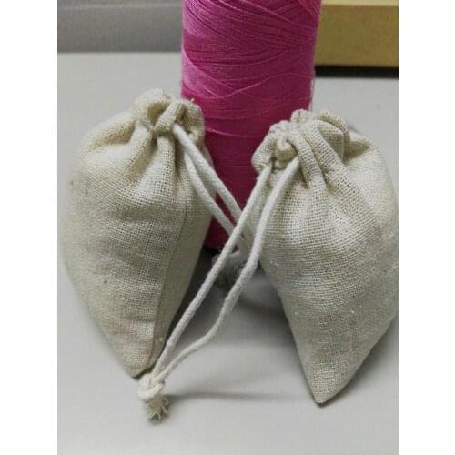 50pcs overlocked linen jewelry bags wholesale cheap drawstring bags 8*12cm Baby Shower Jewelry Packaging Bags for bracelets