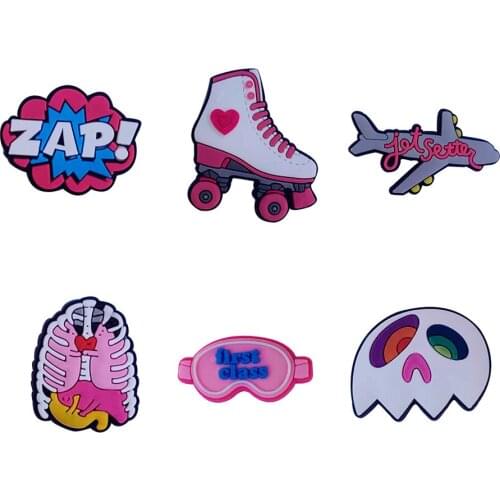6PCS PVC Cartoon Sport Fridge Magnetic Sticker Zap Skates Jet Bone Viscera Goggles Refrigerator Magnets Home Decoration Kid Toy