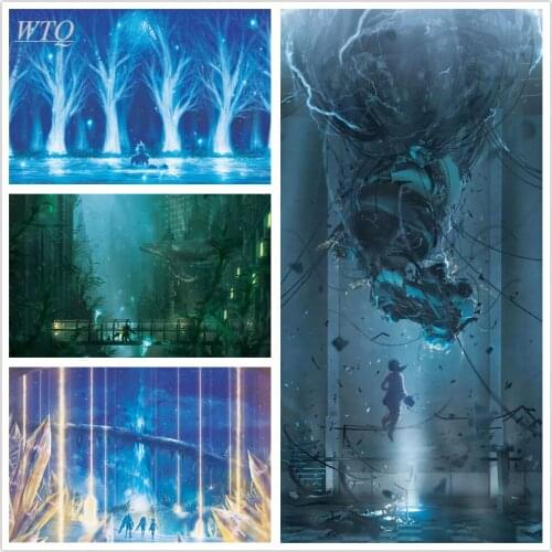 Anime Posters HD Game Scene Graph Canvas Painting Landscape Wall Poster Wall Decor Posters Wall Art Picture Home Decoration